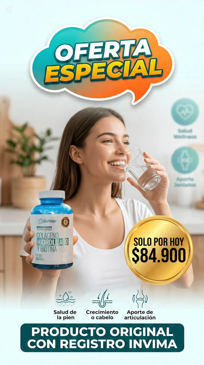 Colágeno Hidrolizado Y Biotina Cubierta De Gelatina Con Relleno Liquido $84900
