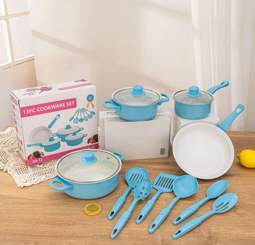 Set De Ollas Y Utensilios De Cocina 13pcs Por solo $80.000