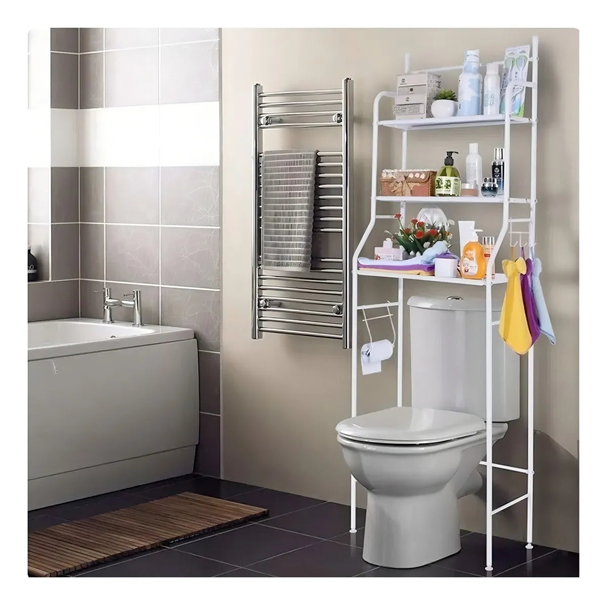 🛁✨ ¡Mantén tu baño ordenado y elegante con nuestro Estante para Baño!🧴🧻